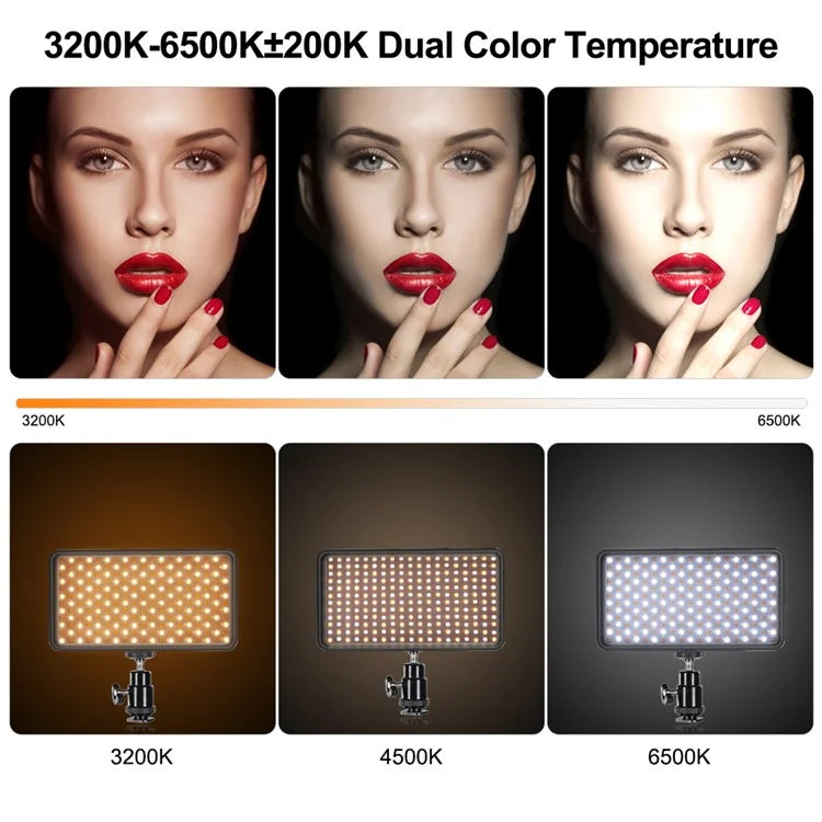 VLOGLITE W228 Portable Photographic Fill Light High-Brightness Video Light with Dual Color Temperature (Battery Not Included)