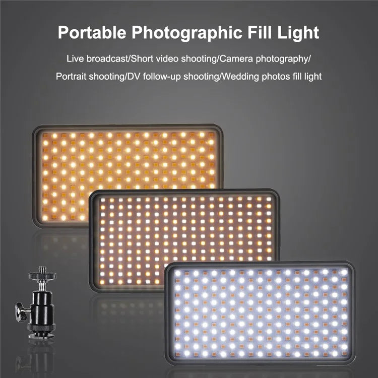VLOGLITE W228 Portable Photographic Fill Light High-Brightness Video Light with Dual Color Temperature (Battery Not Included)
