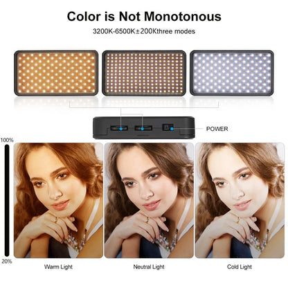 VLOGLITE W228 Portable Photographic Fill Light High-Brightness Video Light with Dual Color Temperature (Battery Not Included)