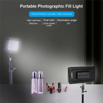VLOGLITE W228 Portable Photographic Fill Light High-Brightness Video Light with Dual Color Temperature (Battery Not Included)