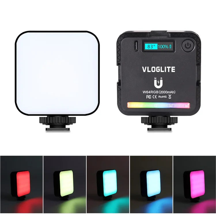 VLOGLITE W64RGB 20 Modes Live Broadcast Dimmable RGB LED Pocket Fill Light
