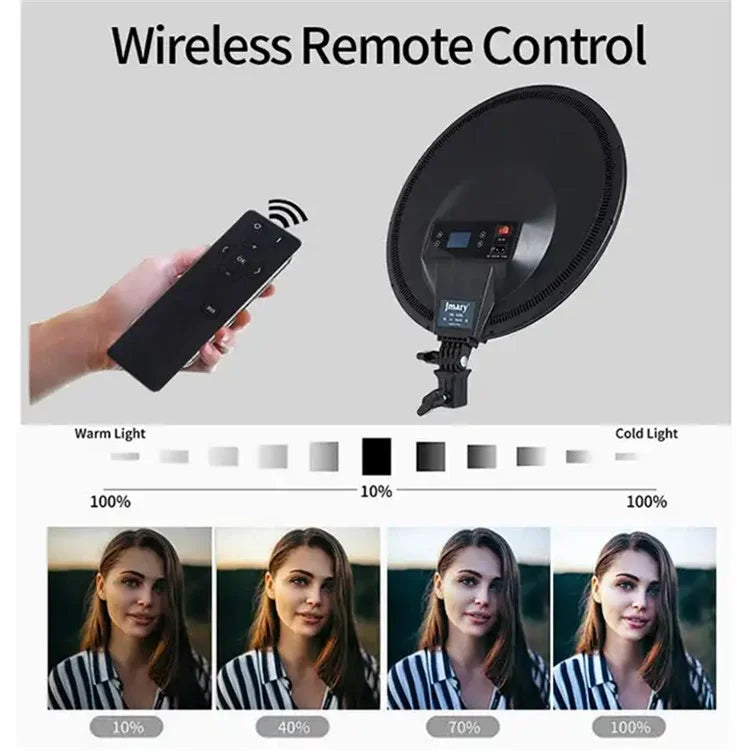 JMARY FM-15RS 15-inch 40W Adjustable Portrait Light Studio LED Round Fill Light