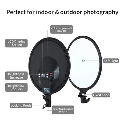 JMARY FM-15RS 15-inch 40W Adjustable Portrait Light Studio LED Round Fill Light
