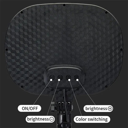 JMARY FM-58R Photography Fill Light 180-Degree Rotatable 9-inch LED Light for Live Streaming