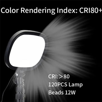 JMARY FM-58R Photography Fill Light 180-Degree Rotatable 9-inch LED Light for Live Streaming