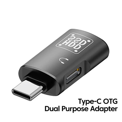 JS-109 Type-C OTG Adapter for Digital Headset and U-Disk, USB-C to Type-C / USB 3.0 Converter