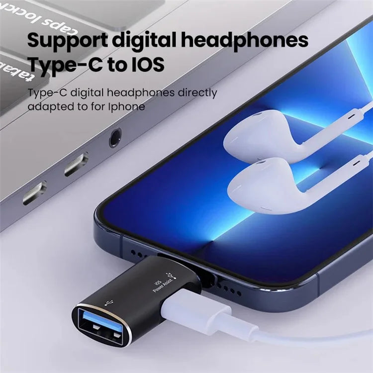 JS-103 For iPhone iPad Connector 7Pin Male to USB+Type-C Female OTG Adapter