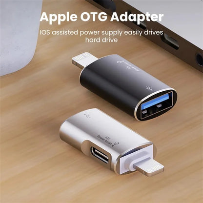 JS-103 For iPhone iPad Connector 7Pin Male to USB+Type-C Female OTG Adapter