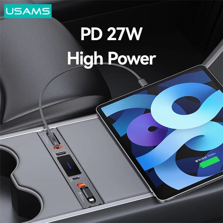 USAMS US-SJ649 For Tesla 3 / Y 60W Car Central Control Charging Hub