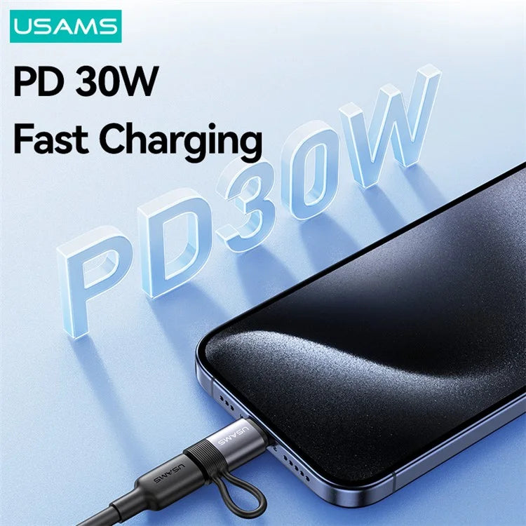 USAMS US-SJ677 AU17 PD 30W Charging Adapter Type-C Male to iOS Female Converter
