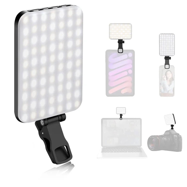 Rechargeable 60-LED Dimmable Fill Light for Mobile Phone / Camera / Computer