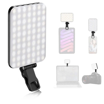 Rechargeable 60-LED Dimmable Fill Light for Mobile Phone / Camera / Computer