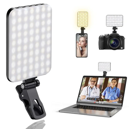Rechargeable 60-LED Dimmable Fill Light for Mobile Phone / Camera / Computer