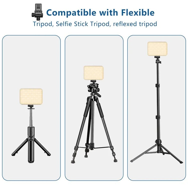 Rechargeable 60-LED Dimmable Fill Light for Mobile Phone / Camera / Computer