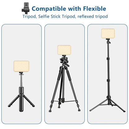 Rechargeable 60-LED Dimmable Fill Light for Mobile Phone / Camera / Computer