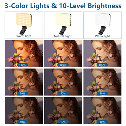 Rechargeable 60-LED Dimmable Fill Light for Mobile Phone / Camera / Computer