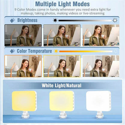 Rechargeable 60-LED Dimmable Fill Light for Mobile Phone  /  Camera  /  ComputerWhite