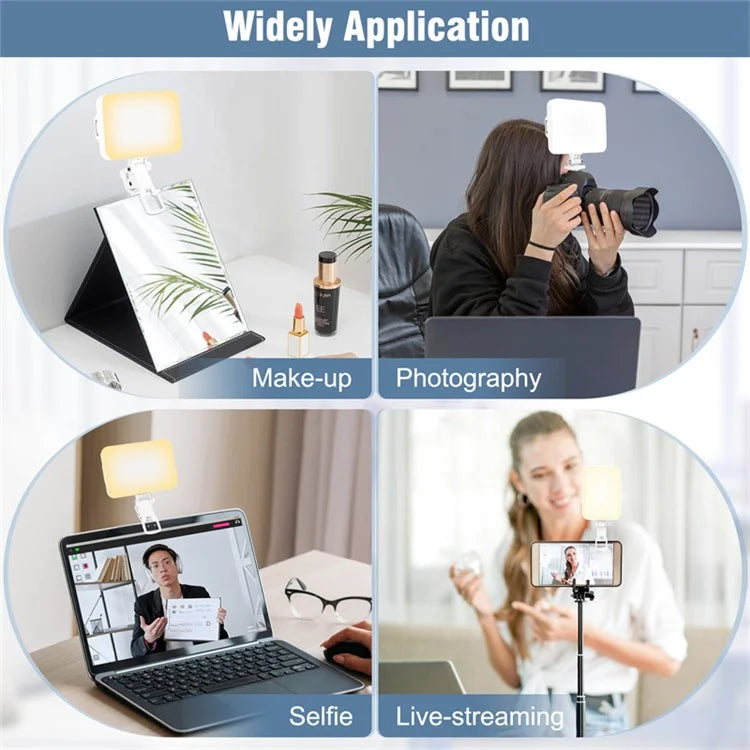 Rechargeable 60-LED Dimmable Fill Light for Mobile Phone  /  Camera  /  ComputerWhite