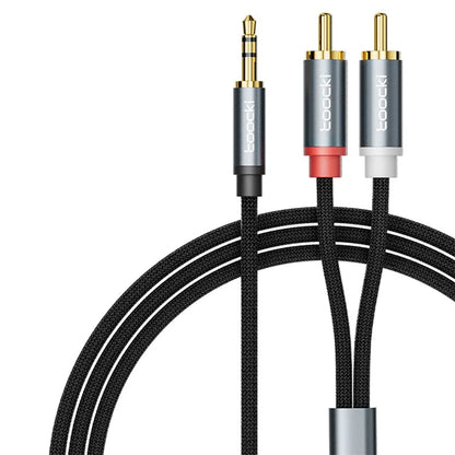 TOOCKI TQ-YP07 2m 3.5mm Stereo Y-Splitter Cable Cord Jack to 2RCA Male Aux Cord