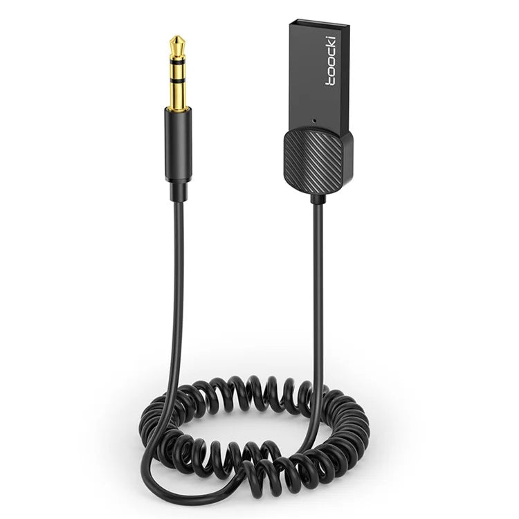 TOOCKI TQ-BT01 Car Bluetooth 5.0 Adapter Aux USB to 3.5mm Input Receiver