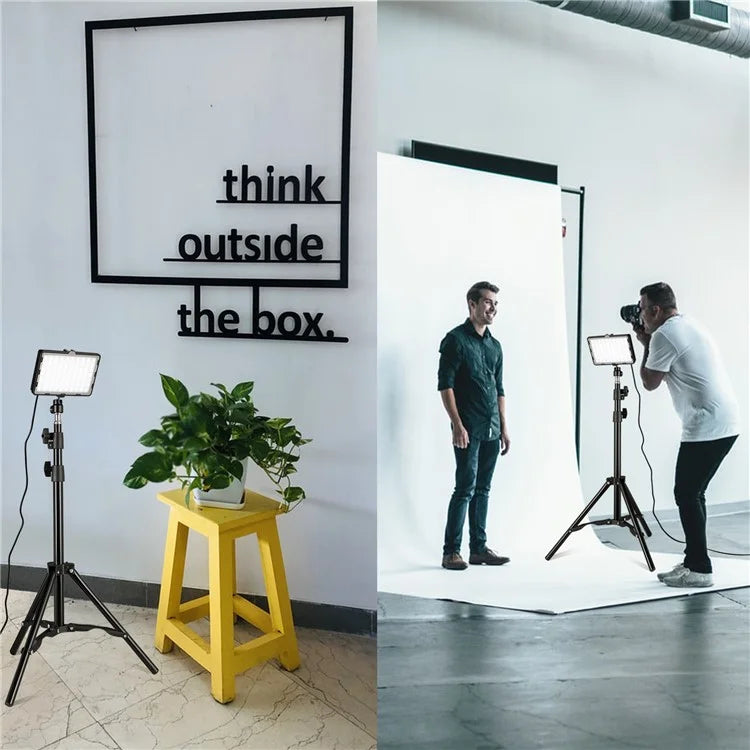 2Pcs / Set Live Broadcast LED Fill Light with Floor Stand and 9 Color Filters