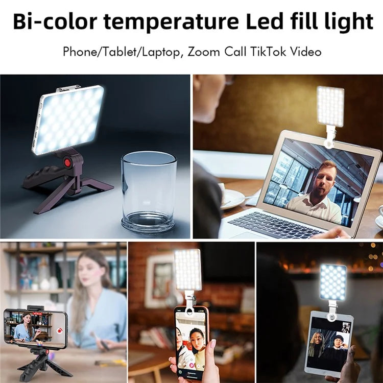 V11SE Portable Phone Laptop Video Conference Lamp Skin Beauty Live Streaming LED Fill Light