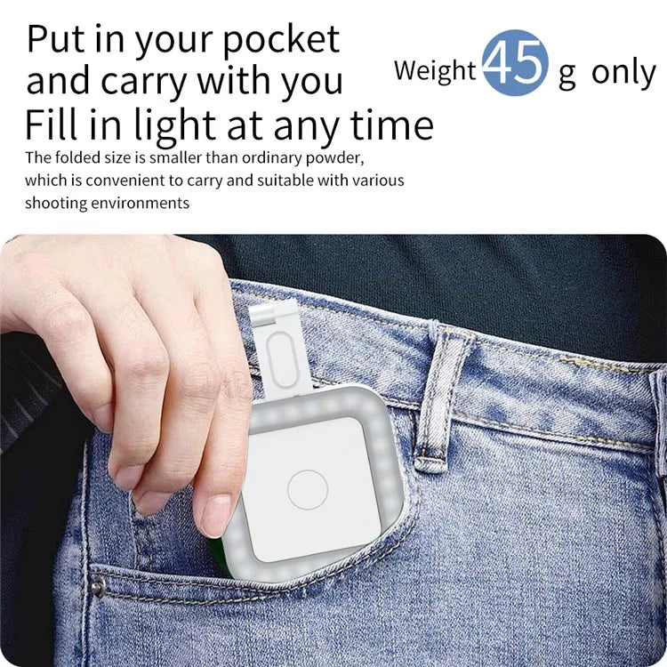 V18 Magnetic Phone Selfie Lamp Portable Skin Beauty Live Streaming LED Fill Light