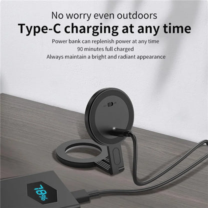 V19 Portable Magnetic Phone Selfie Lamp Round Skin Beauty Live Streaming LED Fill Light
