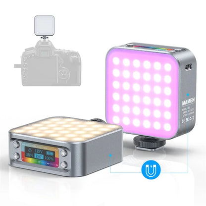 D01 Portable Mini Camera Phone RGB Fill Light Dimmable Photography LED Fill Light
