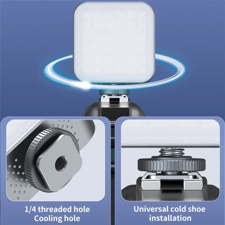 D01 Portable Mini Camera Phone RGB Fill Light Dimmable Photography LED Fill Light