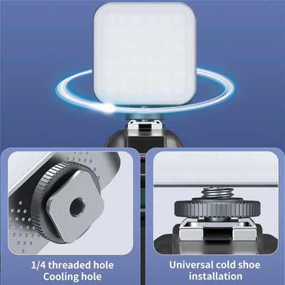 D01 Portable Mini Camera Phone RGB Fill Light Dimmable Photography LED Fill Light
