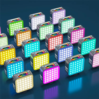 D01 Portable Mini Camera Phone RGB Fill Light Dimmable Photography LED Fill Light
