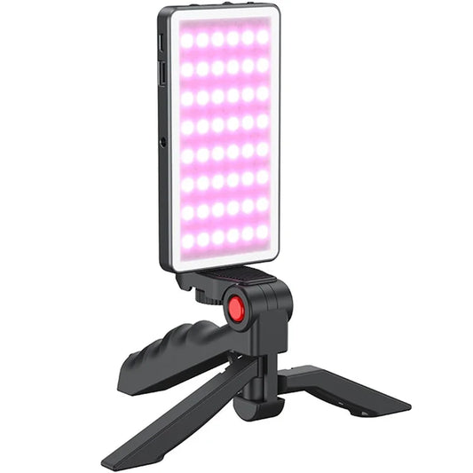 C02A Portable Mini Camera RGB Fill Light Live Streaming Photography LED Fill Light