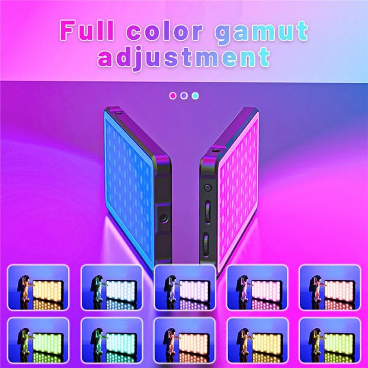 C02 Full Color RGB Video Light 24 Effects Dimmable Pocket Fill Lamp for Live Broadcast