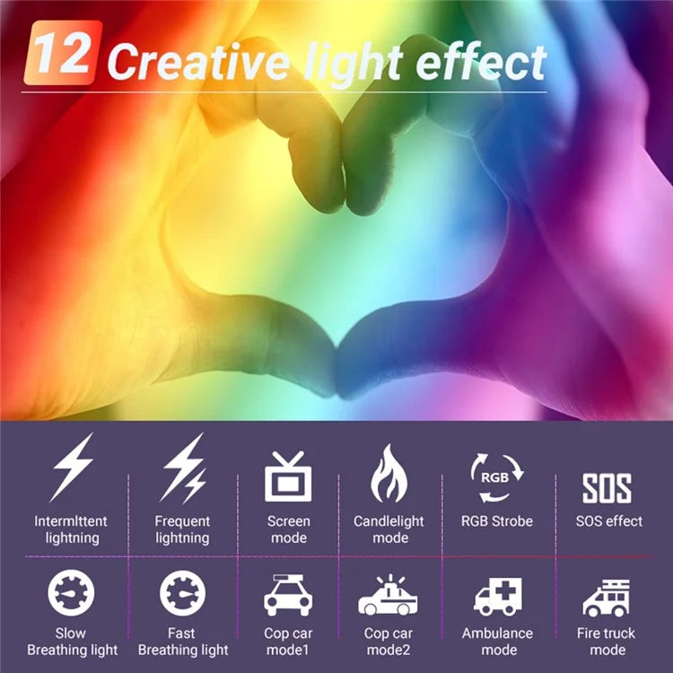 M1SE 0.96-inch TFT Screen Pocket Fill Light 12 Effects RGB Photography Lamp
