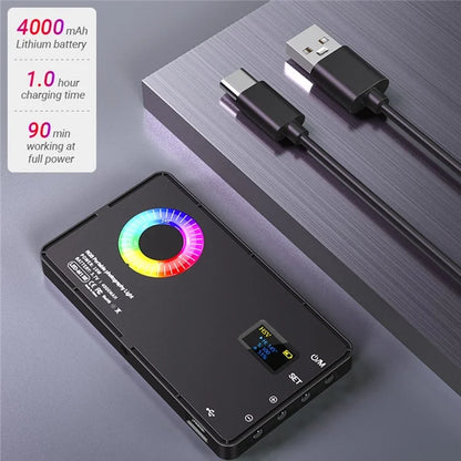 M1SE 0.96-inch TFT Screen Pocket Fill Light 12 Effects RGB Photography Lamp