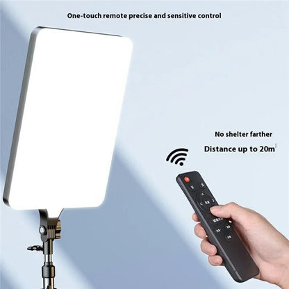12 inch LED Video Light 2700-6500K Fill Light with Tripod Stand, Phone Holder 240 LED Panel Light