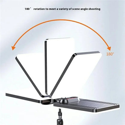 12 inch LED Video Light 2700-6500K Fill Light with Tripod Stand, Phone Holder 240 LED Panel Light