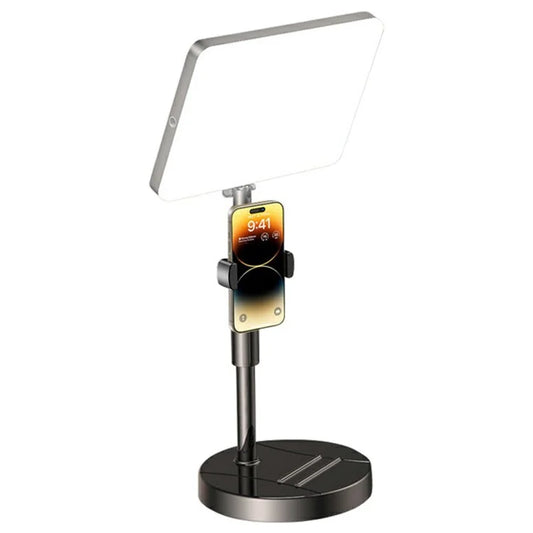 12 inch LED Video Light with Desktop Stand / Phone Holder Soft Panel Fill Light for Vlog Live Streaming