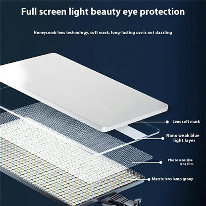 12 inch LED Video Light with Desktop Stand / Phone Holder Soft Panel Fill Light for Vlog Live Streaming