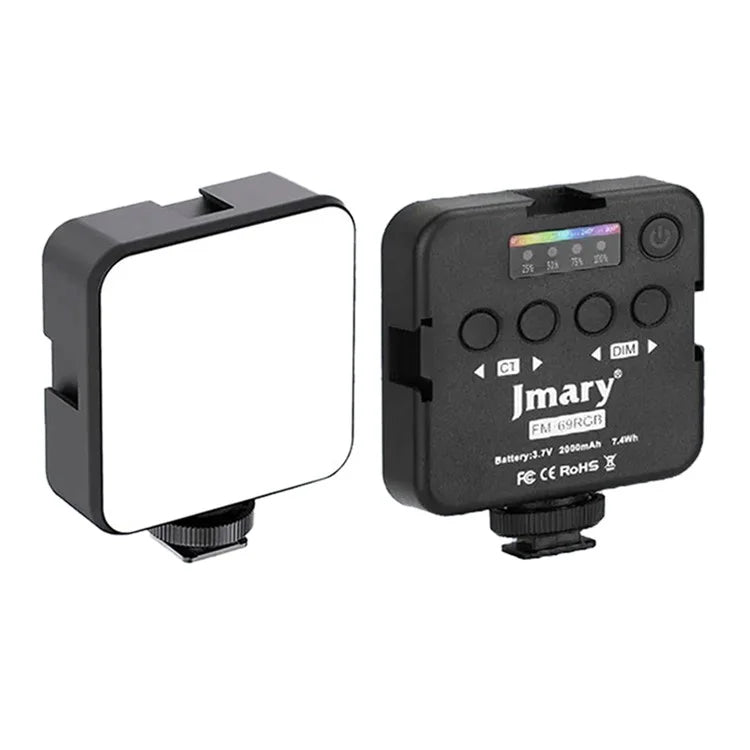 JMARY FM-69RGB Mini RGB Video Light Camera Light Photography Lighting Dimmable Lamp
