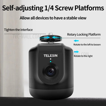 TELESIN TE-GPYT-001 360 Degree Smart Tracking Pan Tilt Sports Camera Phone Holder Base AI Face Recognition Mount