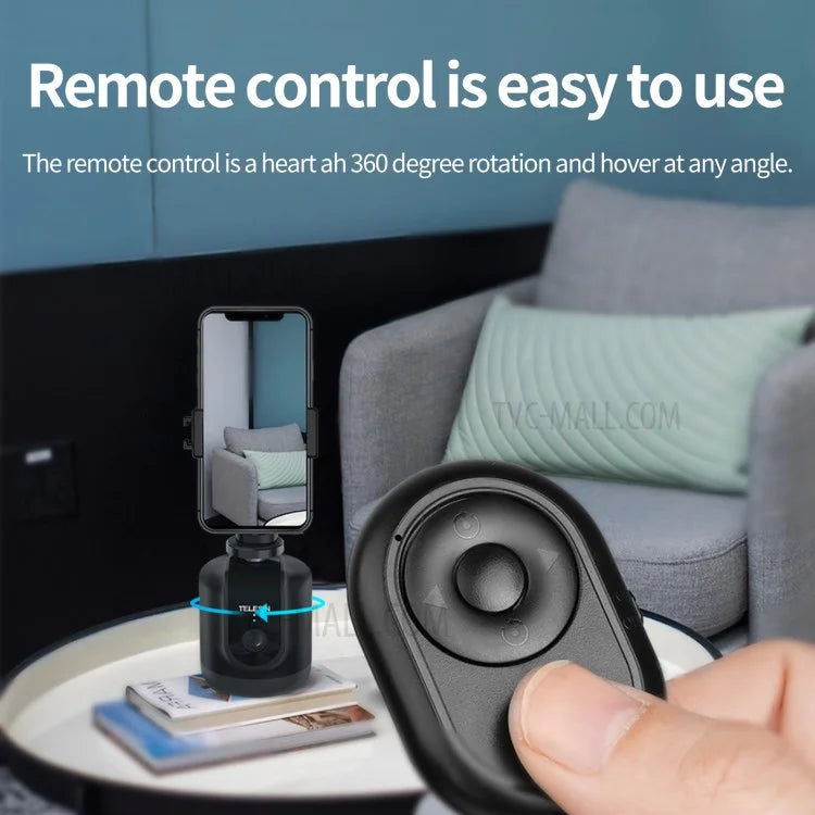 TELESIN TE-GPYT-001 360 Degree Smart Tracking Pan Tilt Sports Camera Phone Holder Base AI Face Recognition Mount