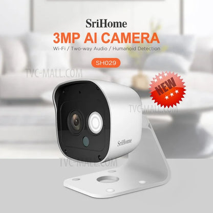 SRIHOME SH029 3MP WiFi IP Camera 1296P Indoor 3X Digital Zoom Night Color Wireless H.264 P2P Security CCTV Camera