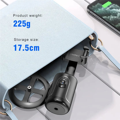 P01 pro 360-Degree Intelligent Tracking Gimbal Camera with Cold Shoe Portable Gimbal Stabilizer