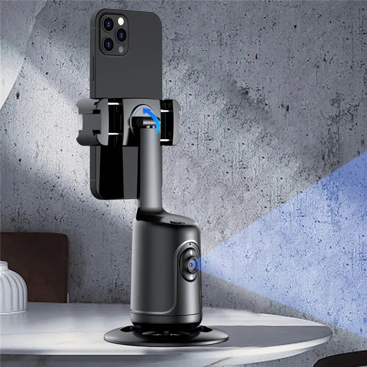P01 pro 360-Degree Intelligent Tracking Gimbal Camera with Cold Shoe Portable Gimbal Stabilizer