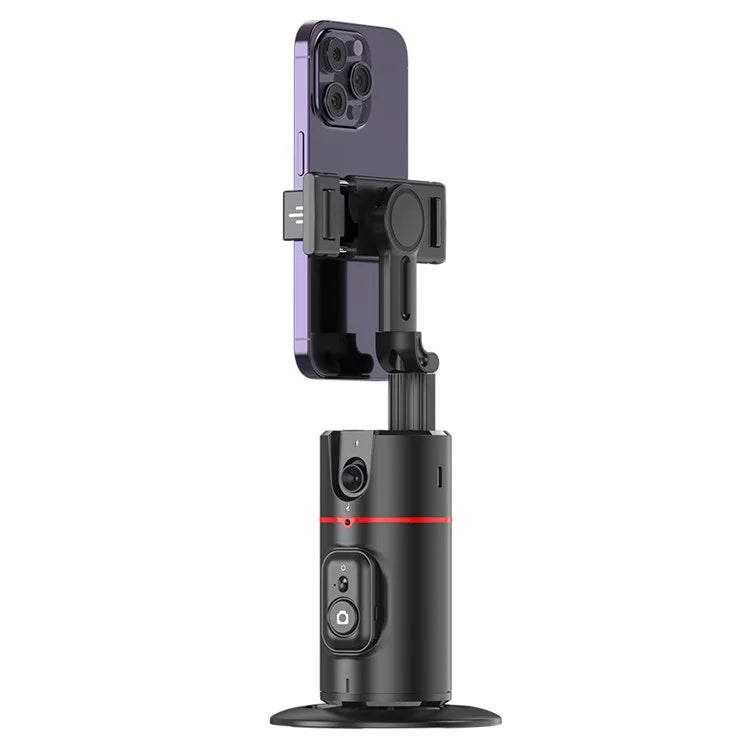 P02 Desktop Live Streaming Gimbal Camera Panoramic Follow Stand 360-Degree AI Face Recognition Stabilizer