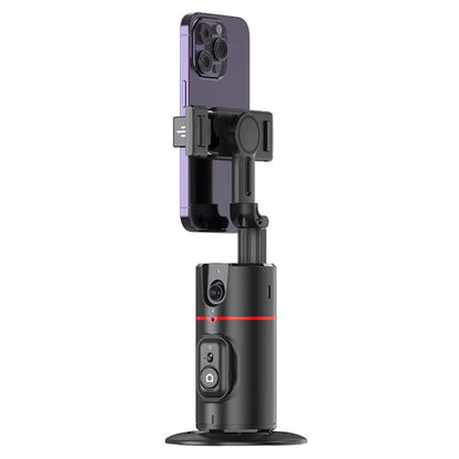 P02 Desktop Live Streaming Gimbal Camera Panoramic Follow Stand 360-Degree AI Face Recognition Stabilizer