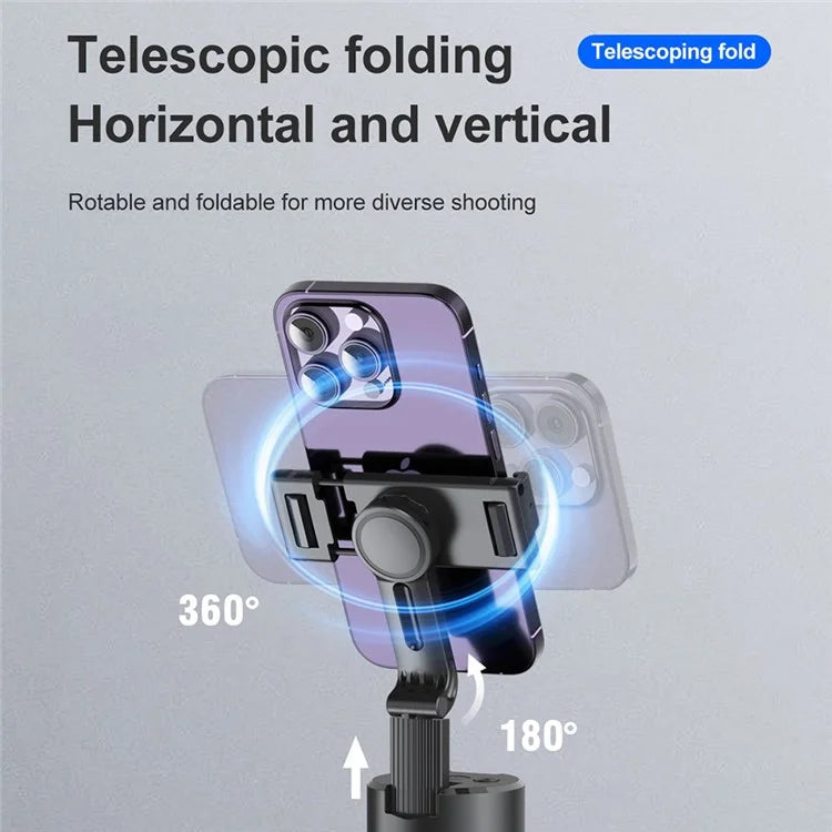 P02 Desktop Live Streaming Gimbal Camera Panoramic Follow Stand 360-Degree AI Face Recognition Stabilizer