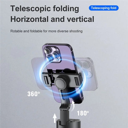 P02 Desktop Live Streaming Gimbal Camera Panoramic Follow Stand 360-Degree AI Face Recognition Stabilizer